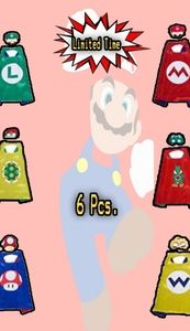 Kids costume super mario mask and cape